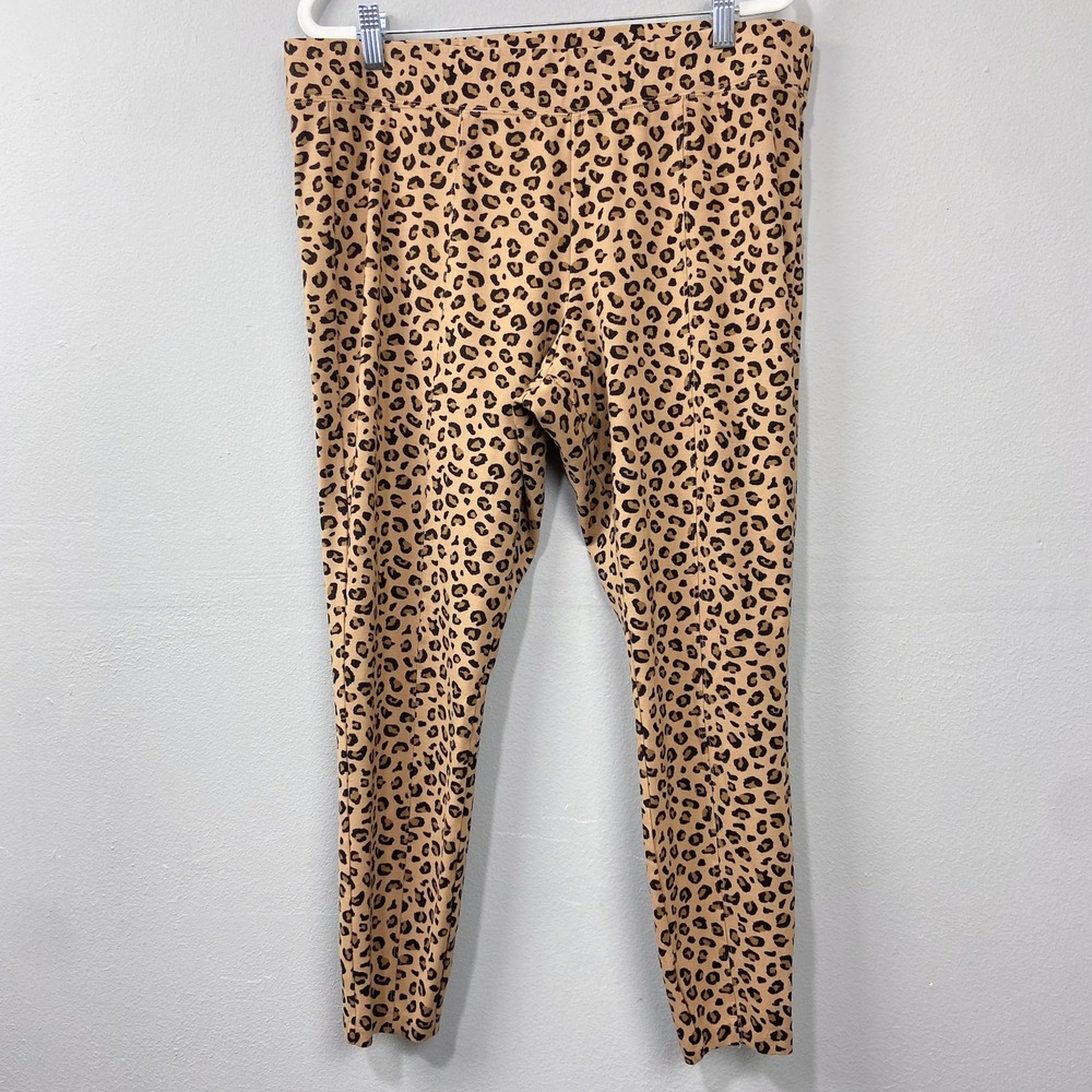 Old Navy Stevie Skinny Leggings Sz XL Leopard High Rise‎ Stretch Pants Y2K Retro